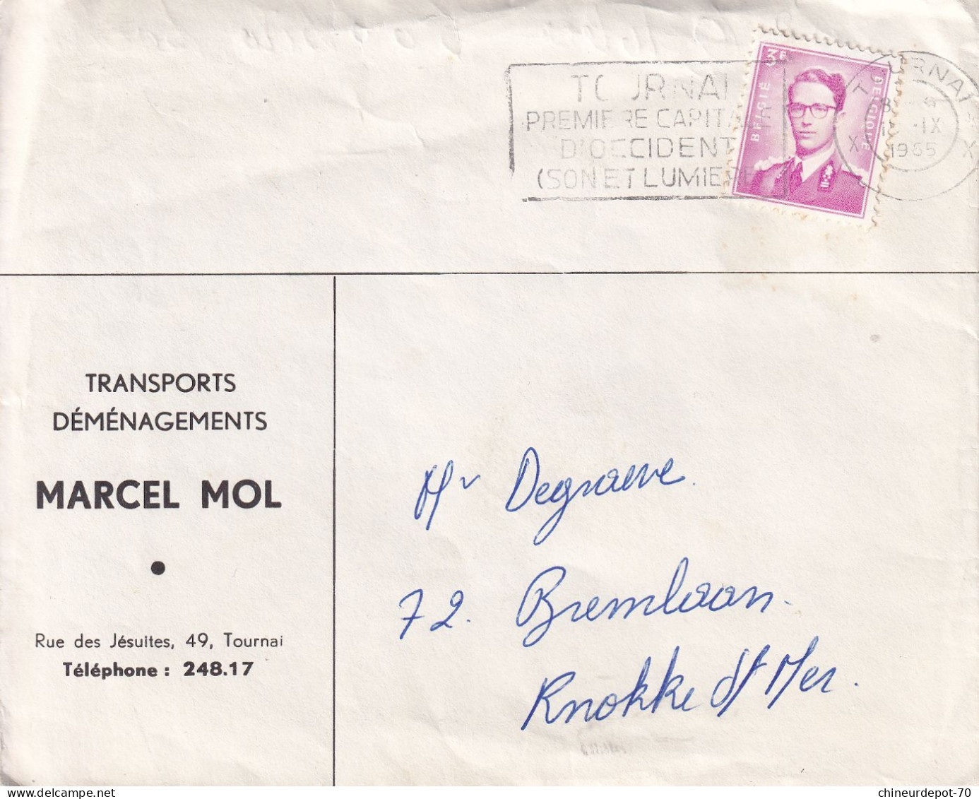Transports Déménagements  Marcel Mol  Tournai - Enveloppes