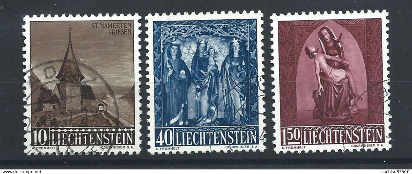 Liechtenstein N°324/26 Obl (FU) 1957 - Timbre De Noël - Usados