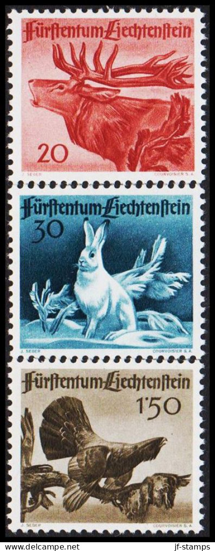 1946. LIECHTENSTEIN. Hunting In Complete Set With 3 Stamps Never Hinged. (Michel 249-251) - JF544578 - Nuevos