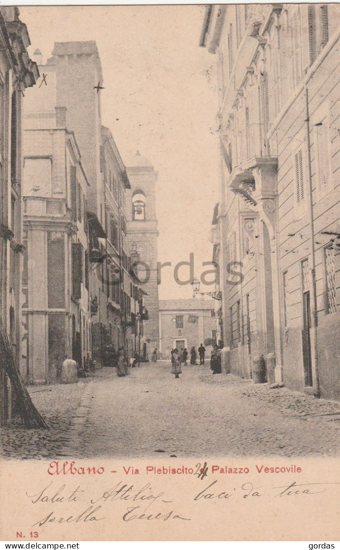 Italy - Albano - Via Plebiscito - Palazzo Vescovile - Otros Monumentos Y Edificios