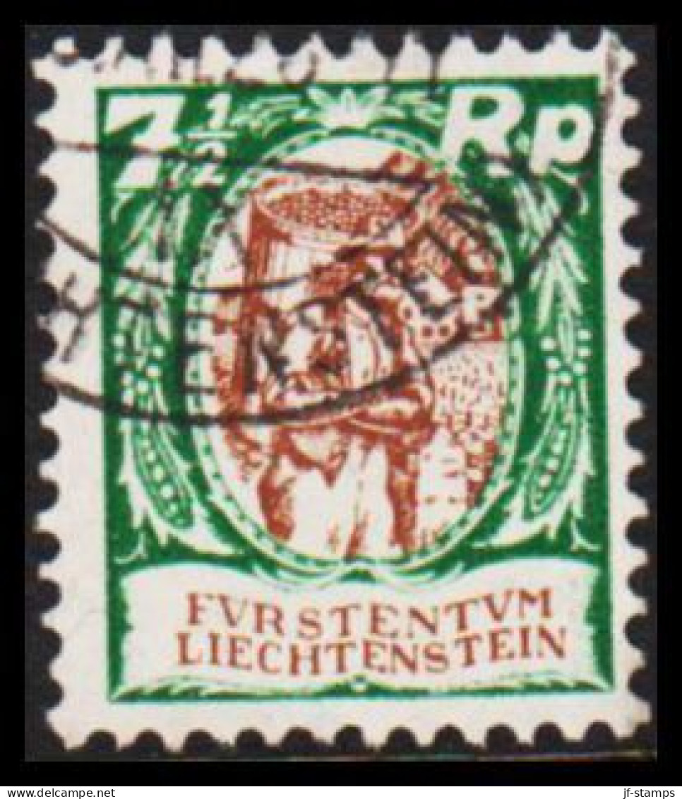 1924. LIECHTENSTEIN. Wine Grapes Harvest (Winzer) 7½ Rp. (Michel 67) - JF544600 - Used Stamps