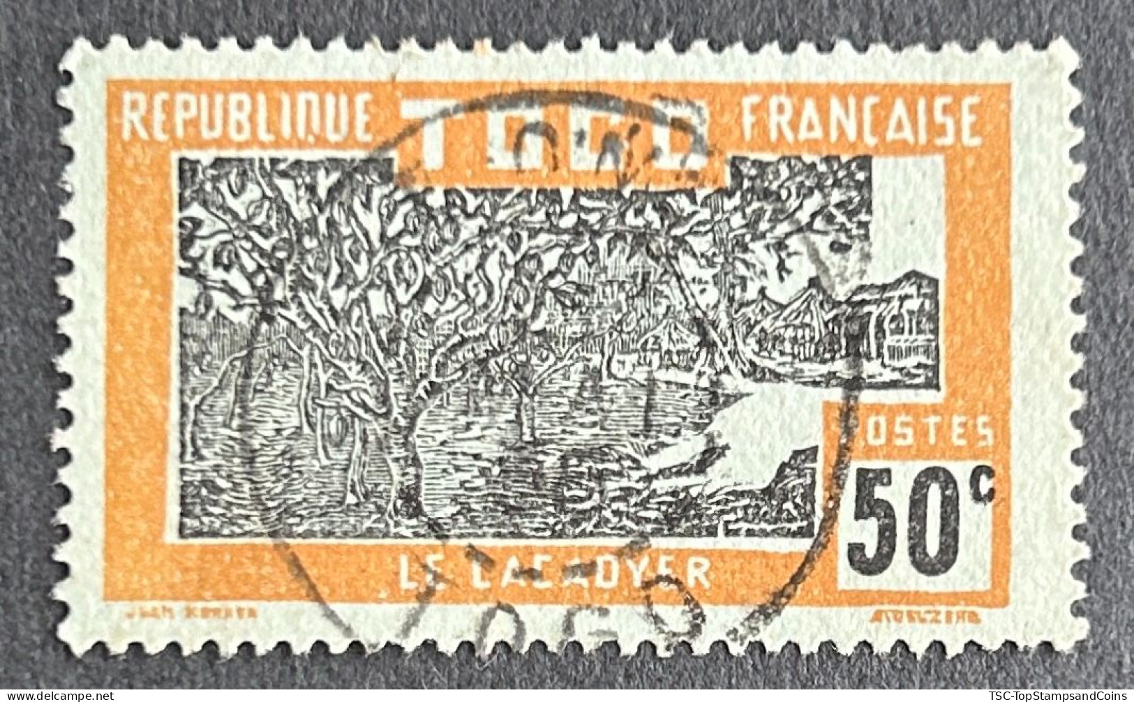 FRTG0136U1 - Agriculture - Cocoa Plantation - 50 C Used Stamp - French Togo - 1924 - Gebraucht
