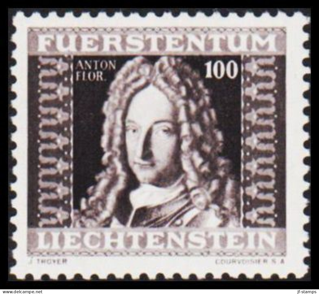 1941. LIECHTENSTEIN. Fürsten. Anton Florian 100 Rp. Never Hinged. (Michel 200) - JF544606 - Nuevos