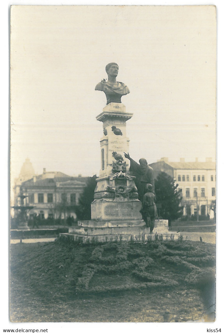 RO 77 - 13058 BRAILA, Traian Statue, Romania - Old Postcard, Real PHOTO - Unused - Romania