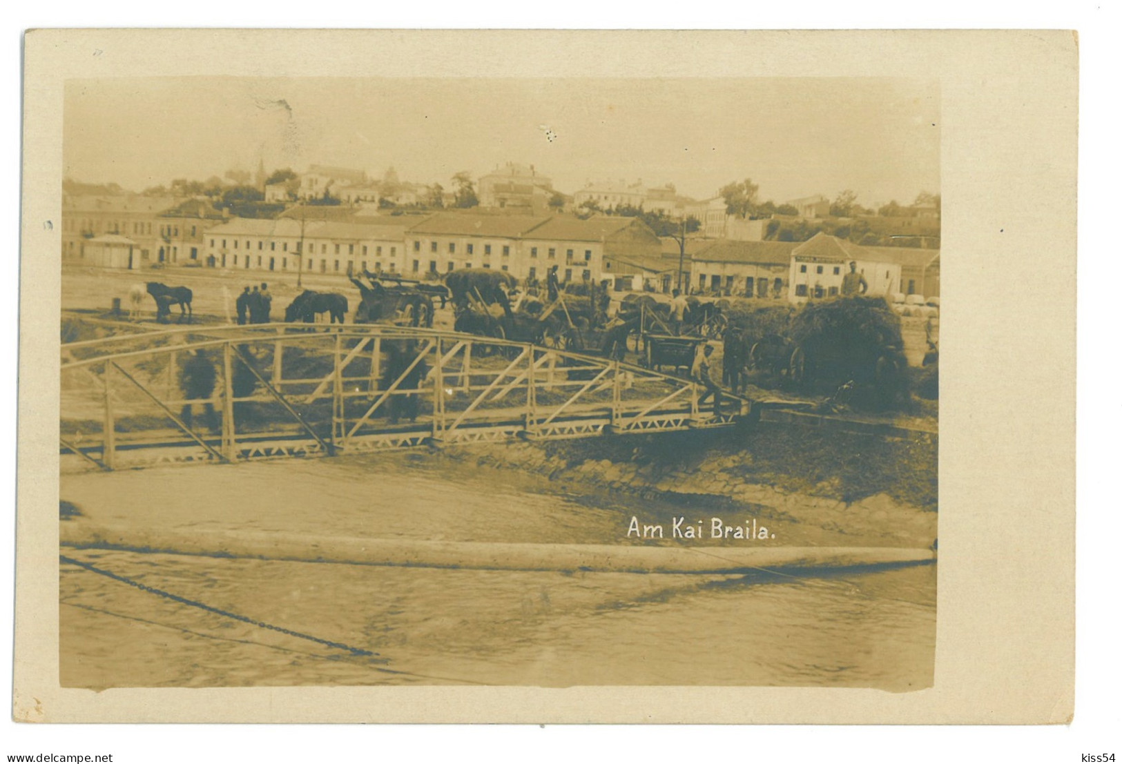 RO 77 - 16526 BRAILA, Bridge, Romania - Old Postcard, Real PHOTO, CENSOR - Used - 1918  - Rumania