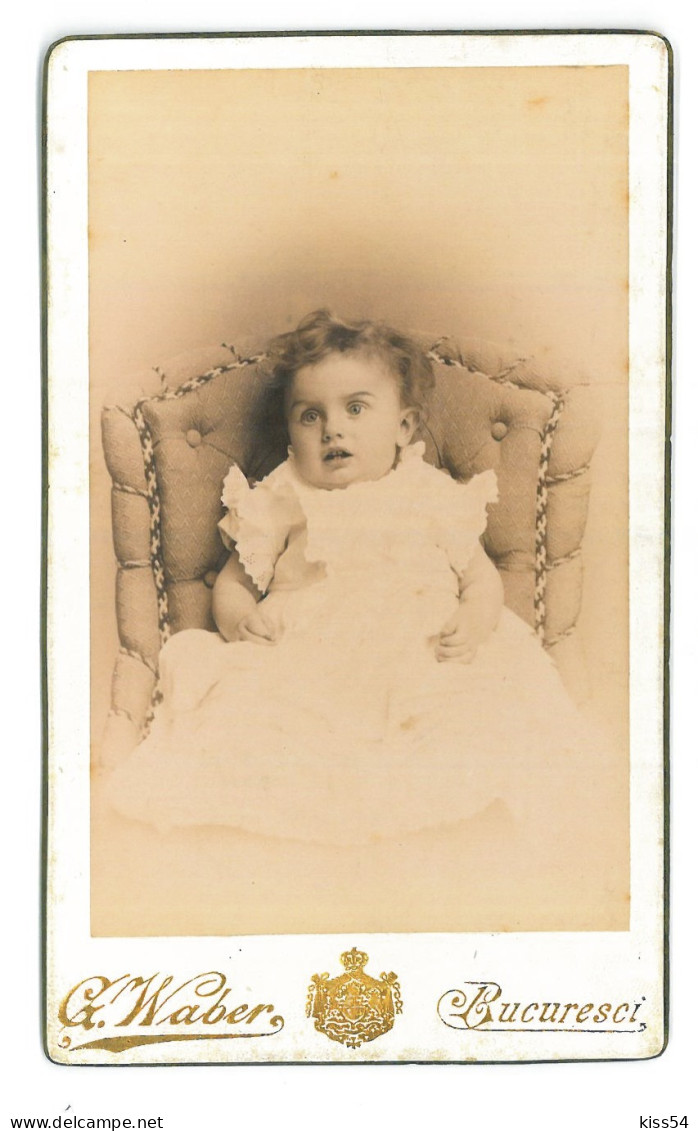 RO 77 - 22618 Bucuresti, BABY GIRL - Old CDV ( 10,6/6,5 Cm ) - Alte (vor 1900)