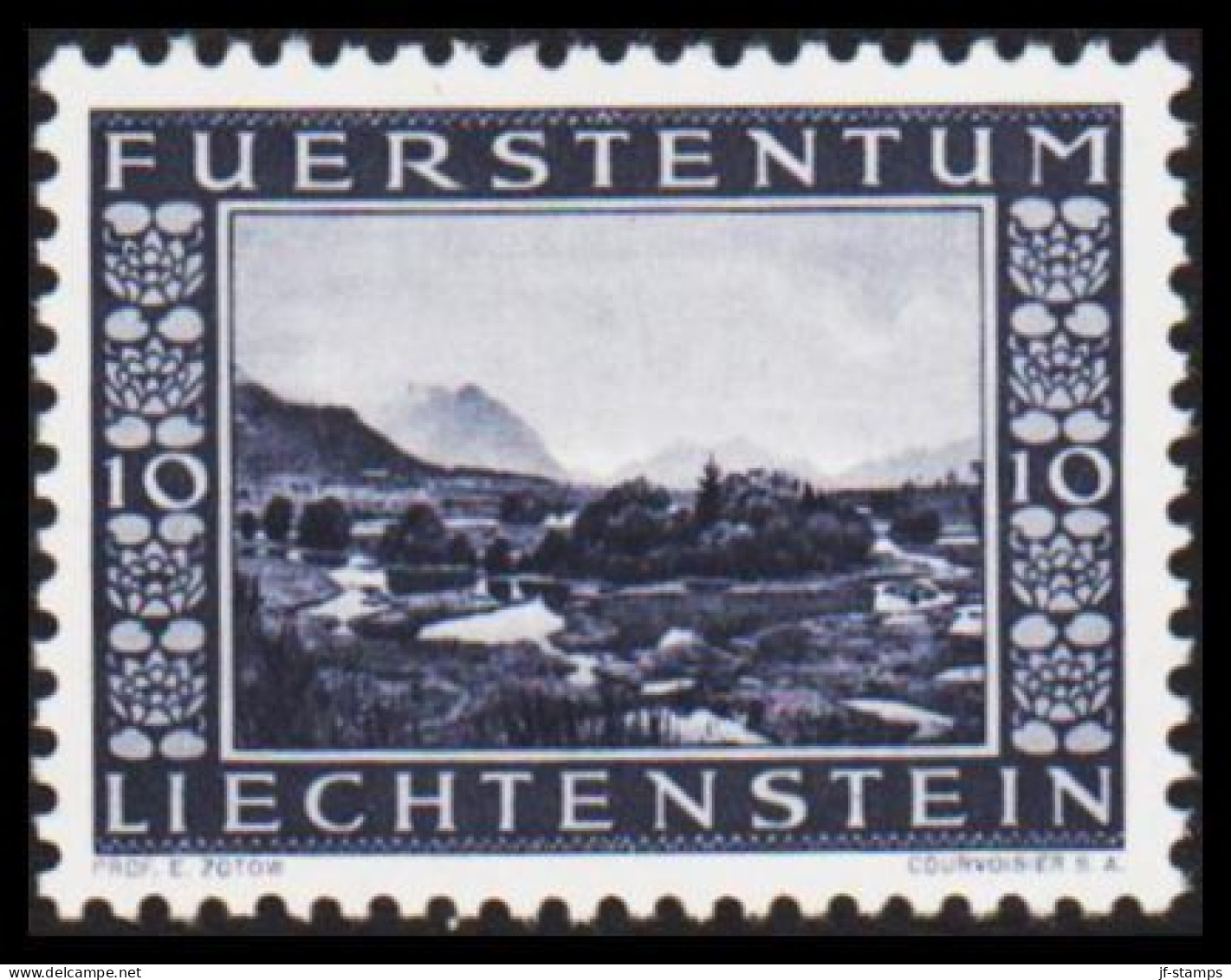 1943. LIECHTENSTEIN. Binnenkanal 10 Rp. Never Hinged. (Michel 218) - JF544609 - Ungebraucht