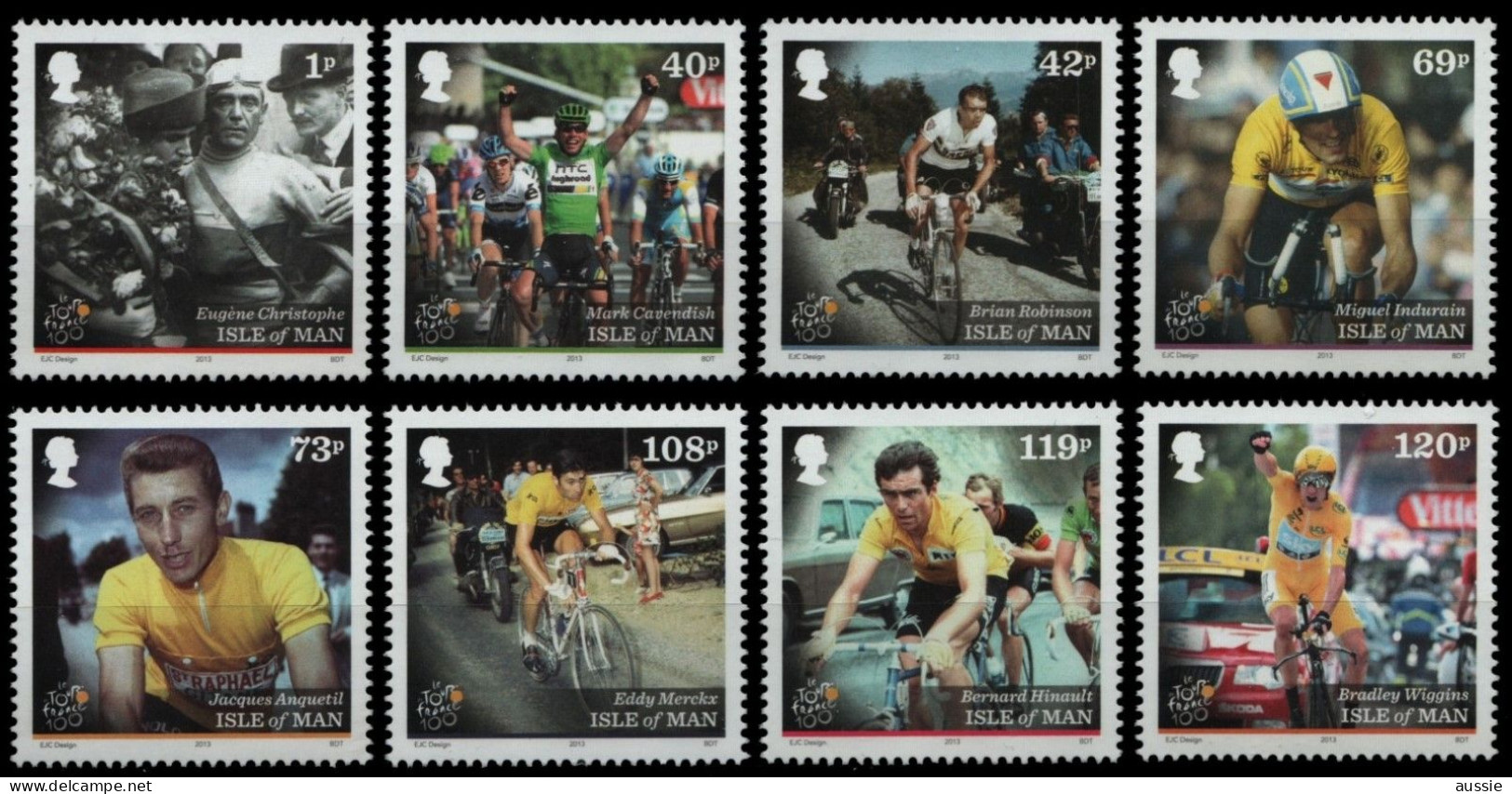 Ile De Man 2013 Yvertn° 1895-1902 *** MNH Cote 20,50 € Cyclisme Centenaire Du Tour De France - Man (Ile De)