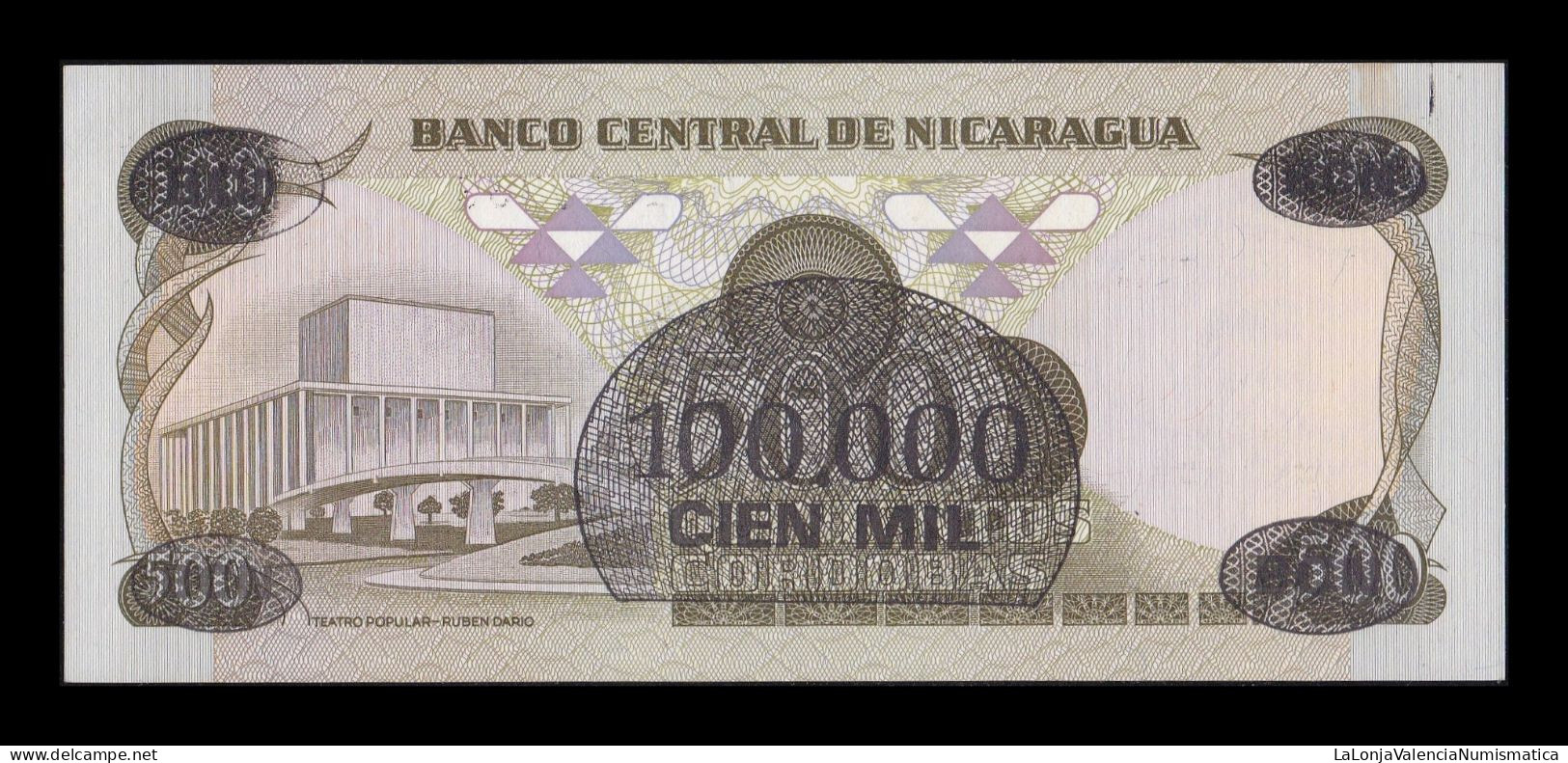 Nicaragua 100000 Córdobas 1987 Pick 149 Serie G Sc Unc - Nicaragua