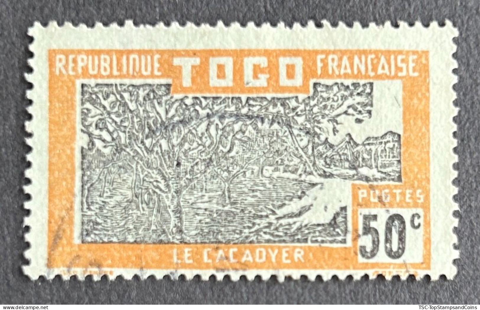 FRTG0136U3 - Agriculture - Cocoa Plantation - 50 C Used Stamp - French Togo - 1924 - Used Stamps