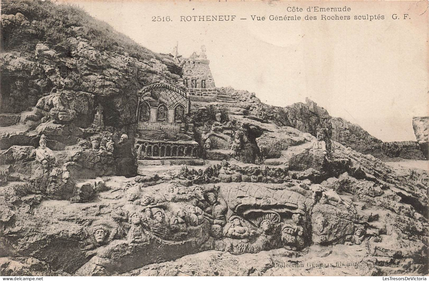 FRANCE - Rotheneuf - Vue Générale Des Rochers Sculptés - Côte D'Emeraude - Carte Postale Ancienne - Rotheneuf