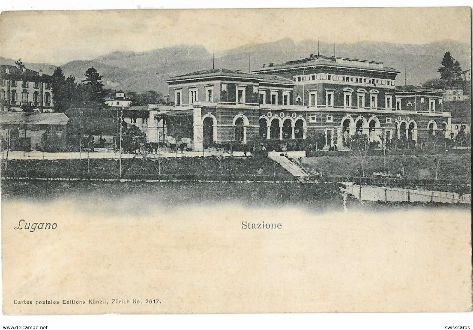 LUGANO: Stazione Mit Kutschen ~1900 - Lugano