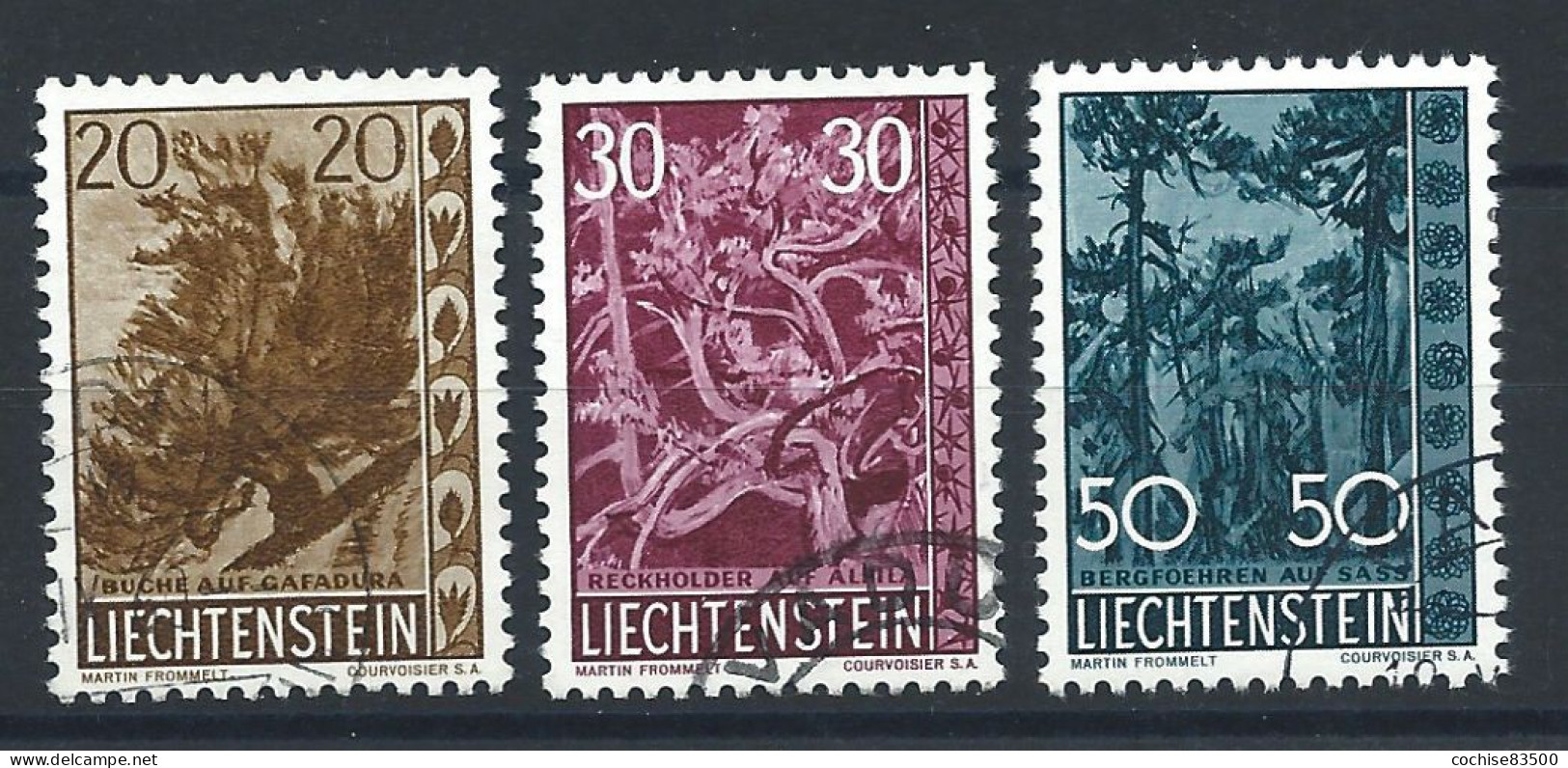 Liechtenstein N°356/58 Obl (FU) 1960 - Arbres Et Arbustes - Usados