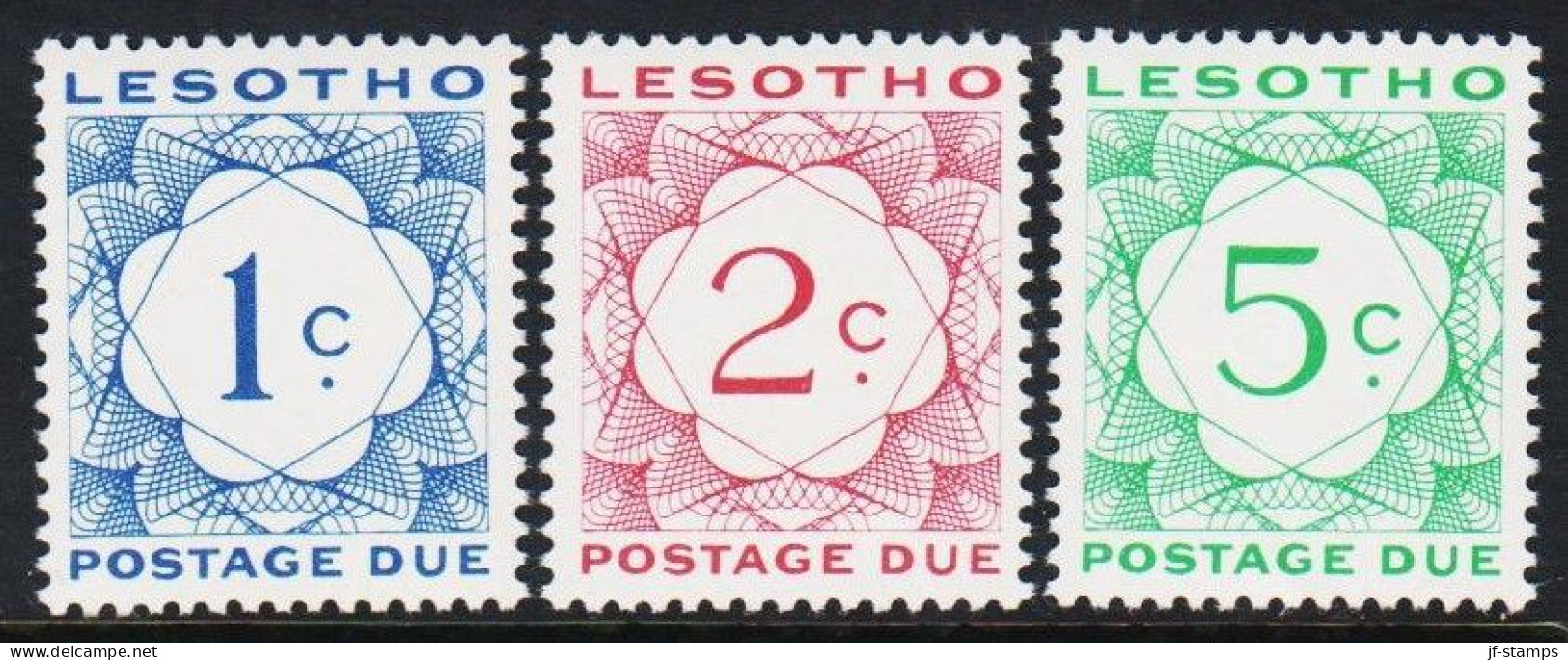 1967. LESOTHO. POSTAGE DUE, Complete Set With 3 Stamps. Never Hinged.  (Michel Porto 3-5) - JF544637 - Lesotho (1966-...)