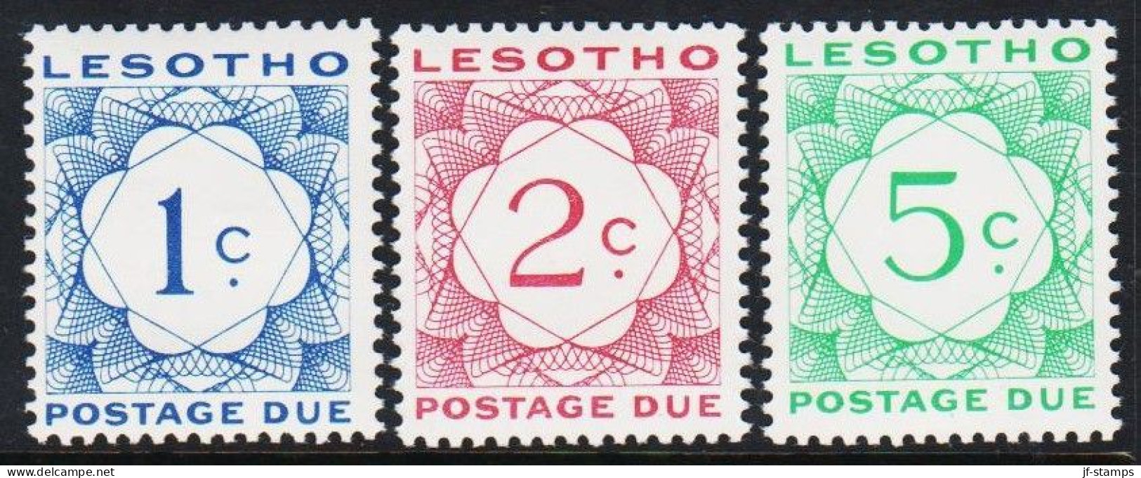 1967. LESOTHO. POSTAGE DUE, Complete Set With 3 Stamps. Never Hinged.  (Michel Porto 3-5) - JF544638 - Lesotho (1966-...)