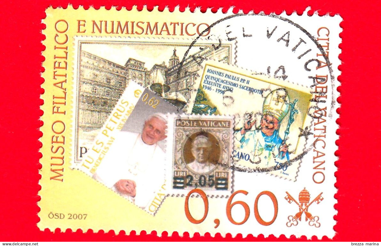 VATICANO - Usato - 2007 - Nuovo Museo Filatelico E Postale - Francobolli Del Vaticano - 0,60 - Used Stamps