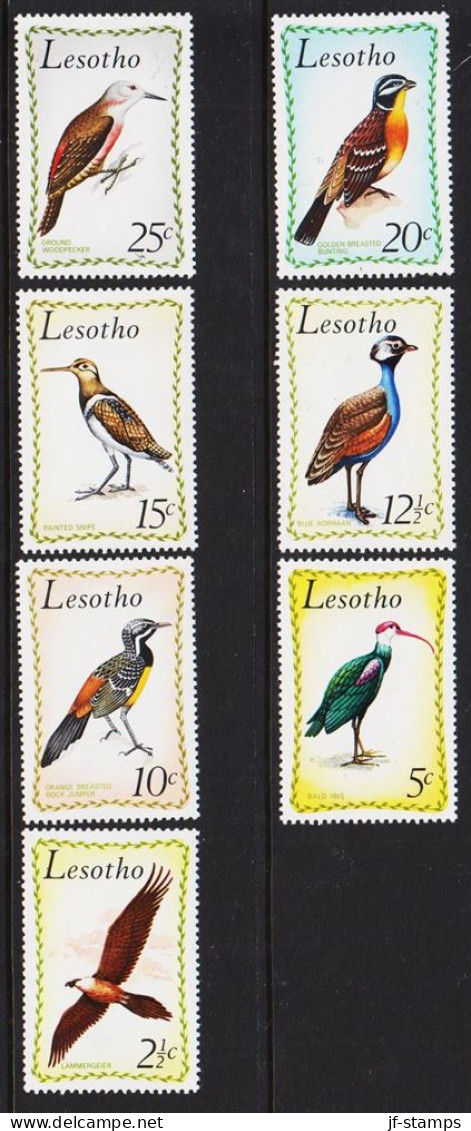 1971. LESOTHO. Birds, Complete Set With 7 Stamps. Never Hinged.  (Michel 105-111) - JF544641 - Lesotho (1966-...)
