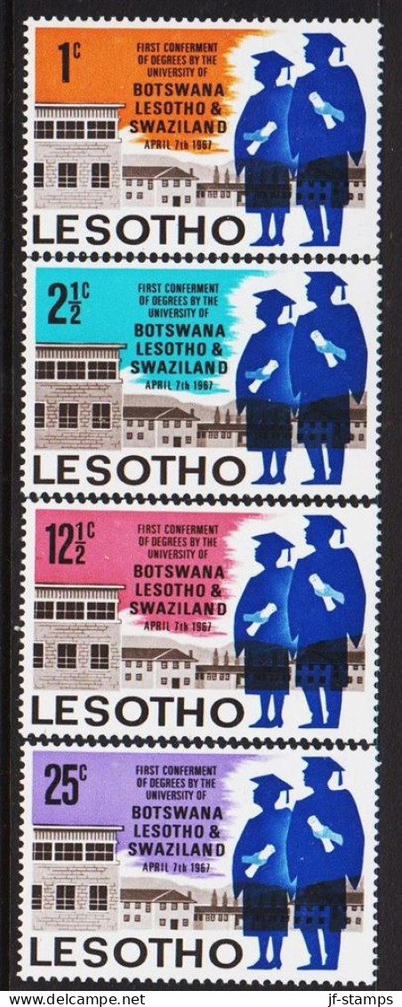 1967. LESOTHO. University Degrees, Complete Set With 4 Stamps. Never Hinged.  (Michel 37-40) - JF544646 - Lesotho (1966-...)