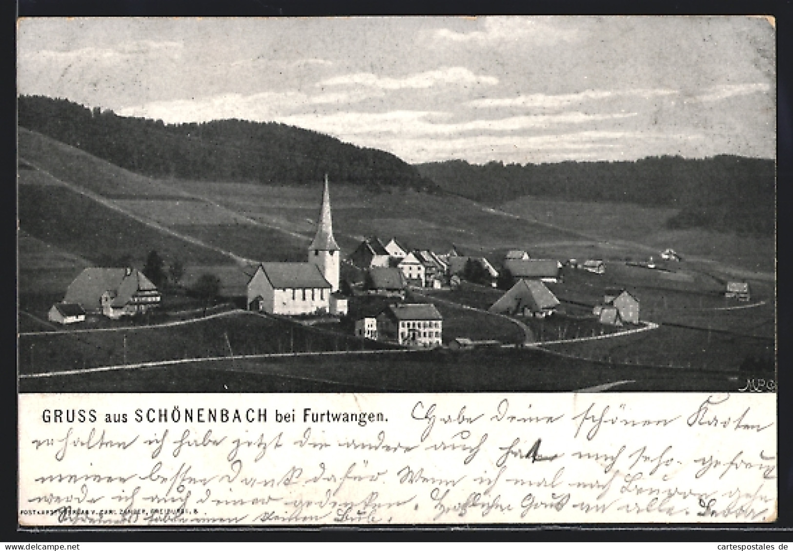 AK Schönenbach Bei Furtwangen, Ortsansicht Aus Der Vogelschau  - Furtwangen