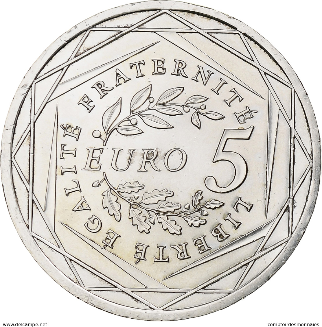 France, 5 Euro, Semeuse, 2008, Monnaie De Paris, Argent, SUP - Francia