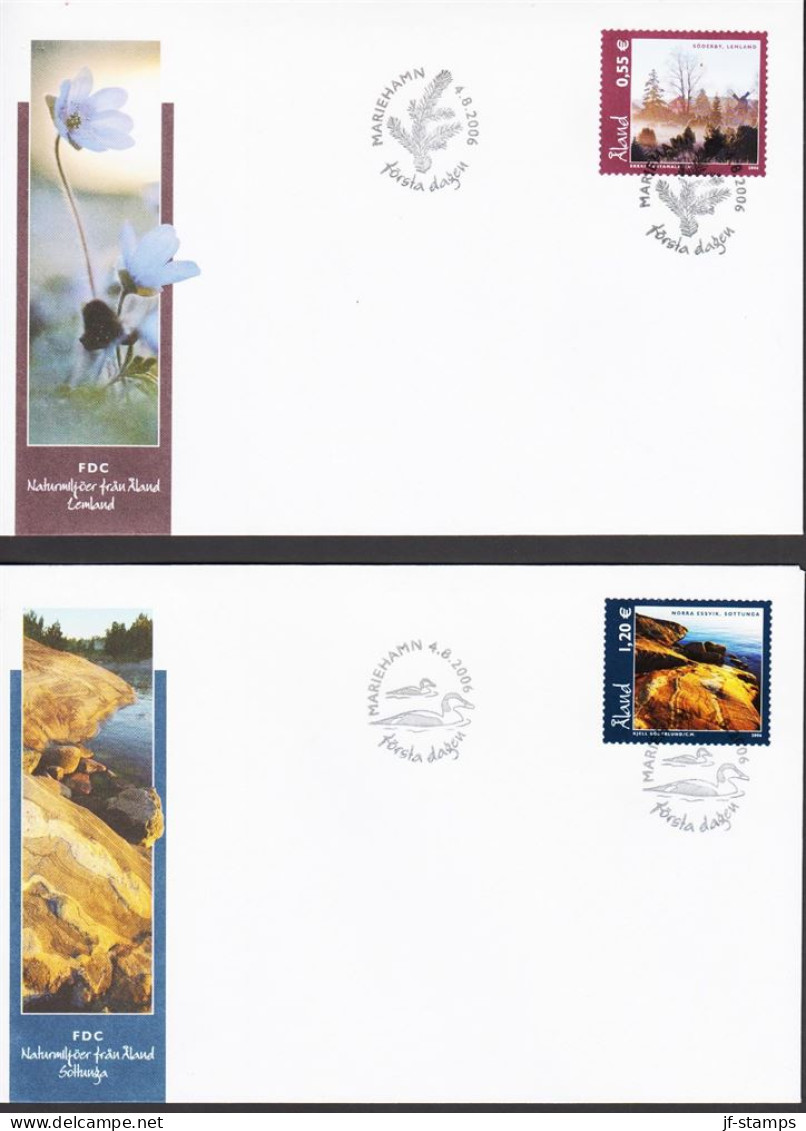 2006. ÅLAND. Landscapes. Complete Set With 2 Stamps On FDC.  (Michel 267-268) - JF544660 - Aland