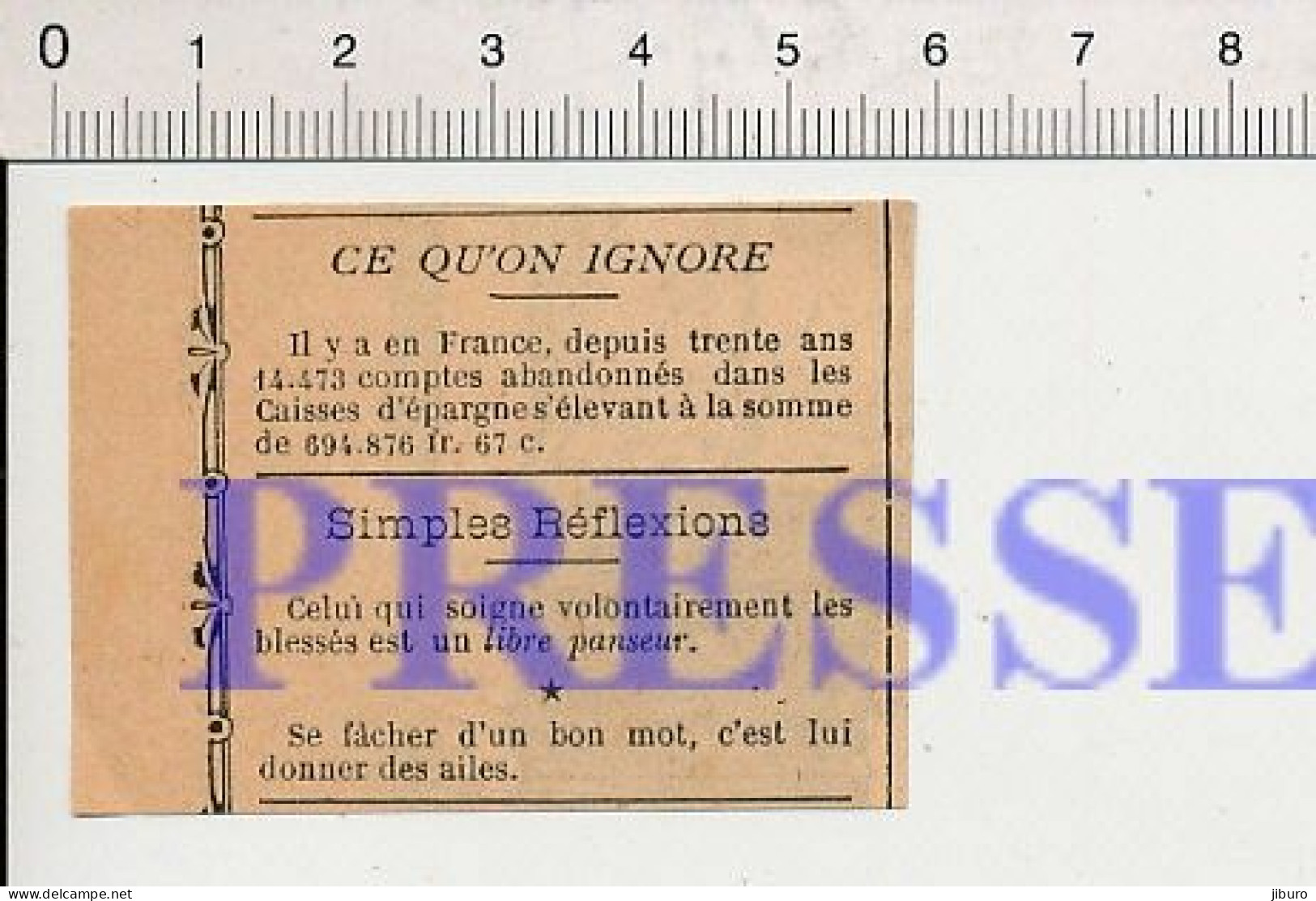 Doc Vintage Caisses D'Epargnes Compte France Caisse D'Epargne Panseur Métier Médical Thème Médecine Croix Rouge ?? 231YN - Unclassified