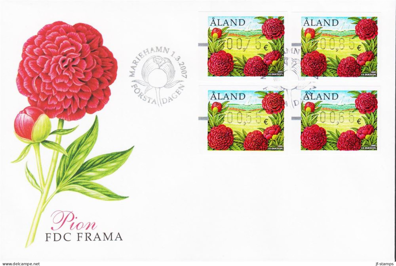 2007. ÅLAND. FRAMA - Slotmaschine/automat Stamp In 4 Different Values On FDC.  (Michel AU 18) - JF544670 - Aland