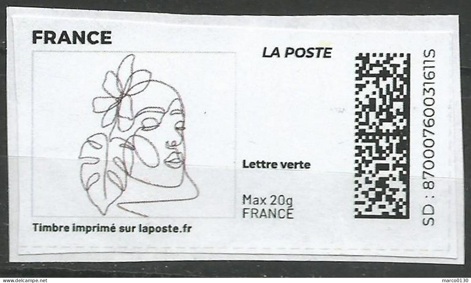 MON TIMBRE EN LIGNE  MONOCHROME OBLITERE - Used Stamps