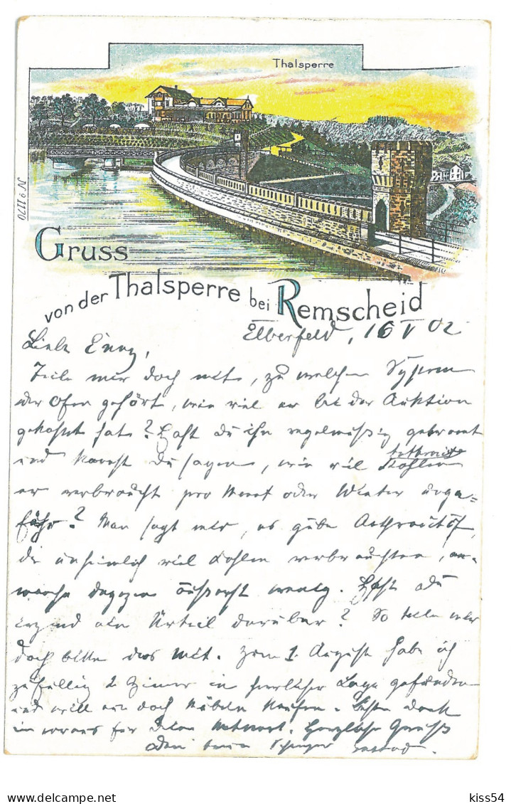 GER 1 - 17252 REMSCHEID, Litho, Germany - Old Postcard - Used - 1902 - Remscheid