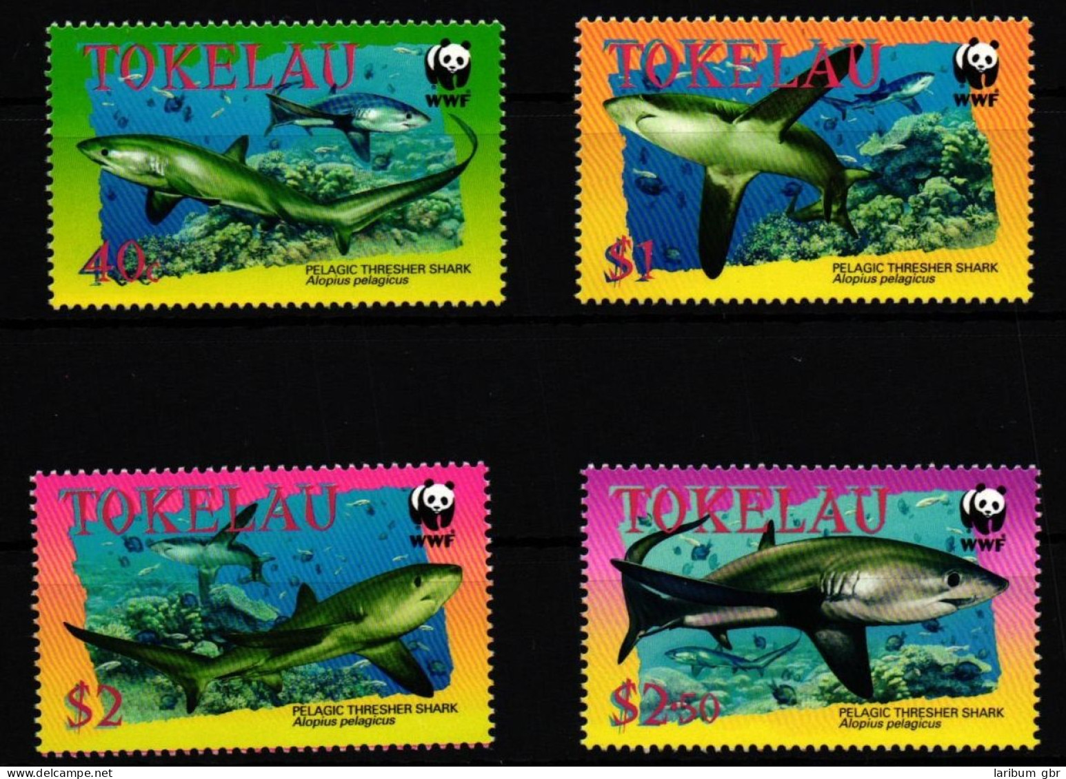 Tokelau 322-325 Postfrisch Haie #IH388 - Tokelau