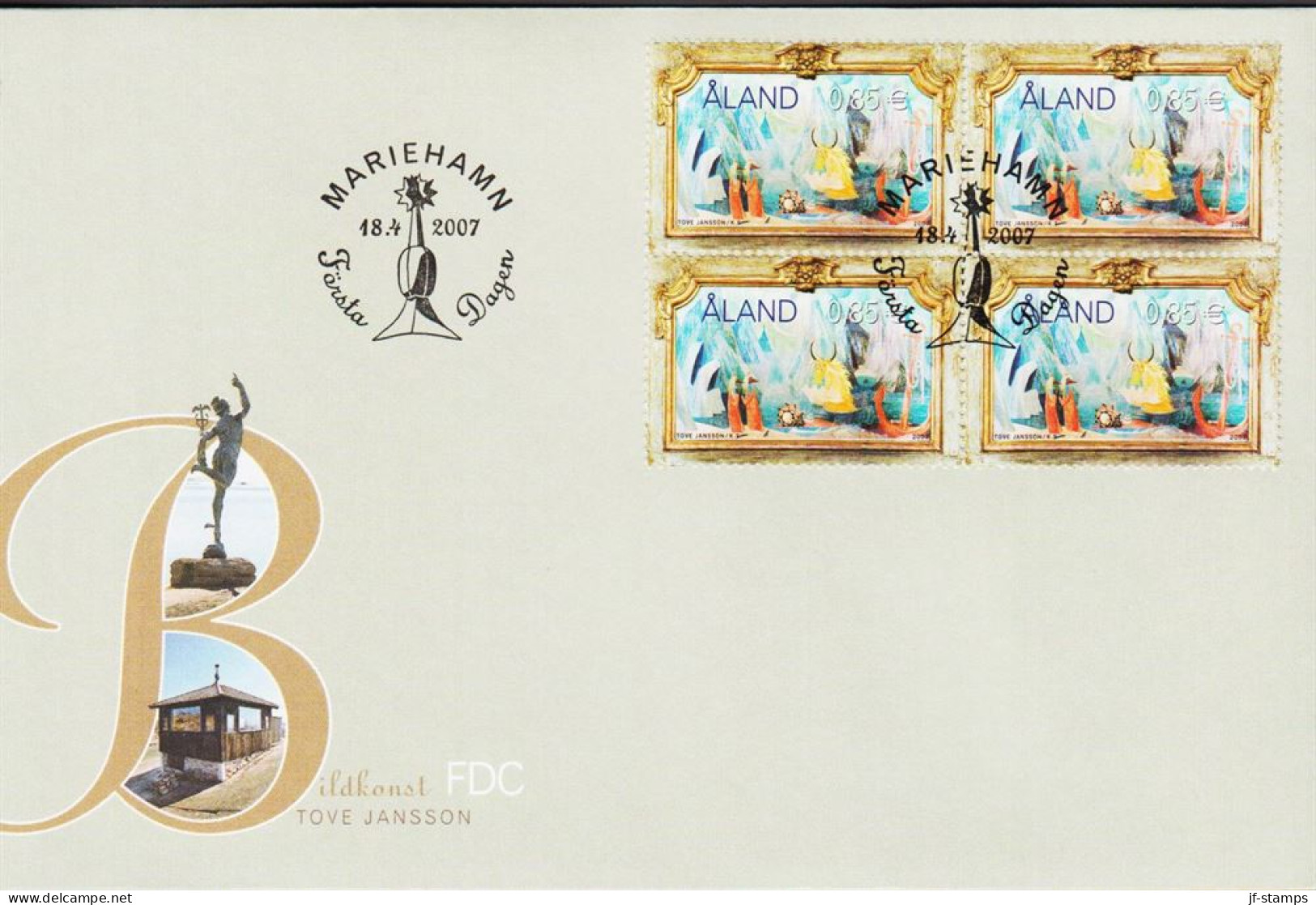 2007. ÅLAND. Bildkunst Tove Jansson In 4block On FDC.  (Michel 280) - JF544674 - Aland