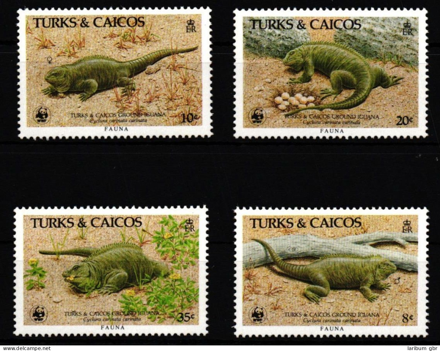 Turks Und Caicos Inseln 777-780 Postfrisch Reptilien #IH398 - Autres & Non Classés