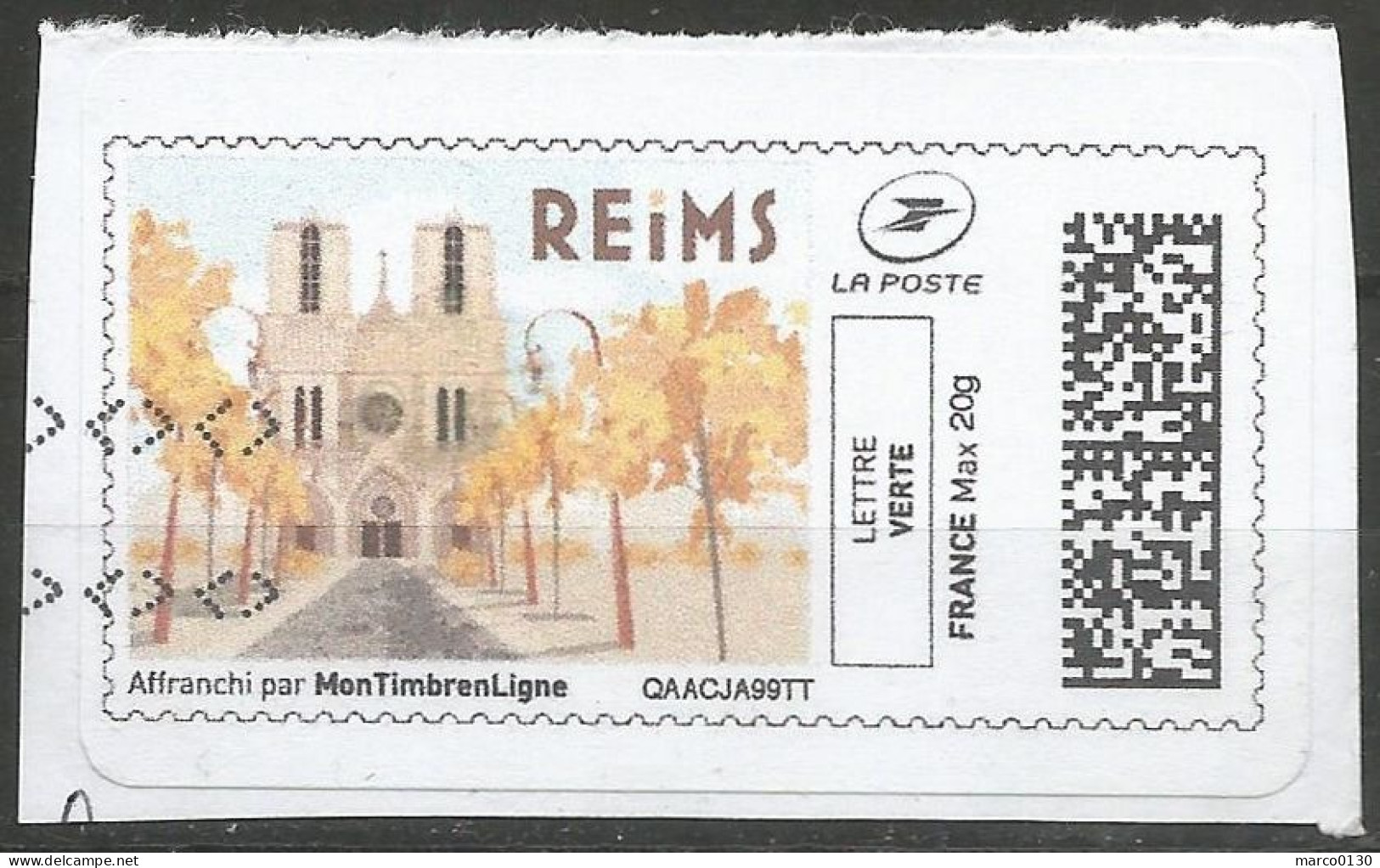 MON TIMBRE EN LIGNE  EN COULEUR OBLITERE - Used Stamps