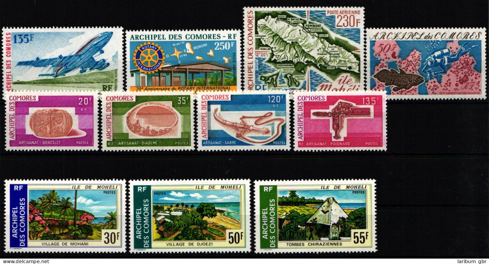 Komoren Jahrgang 1975 Postfrisch Bis Republik 6.Juli 1975 #NK582 - Komoren (1975-...)