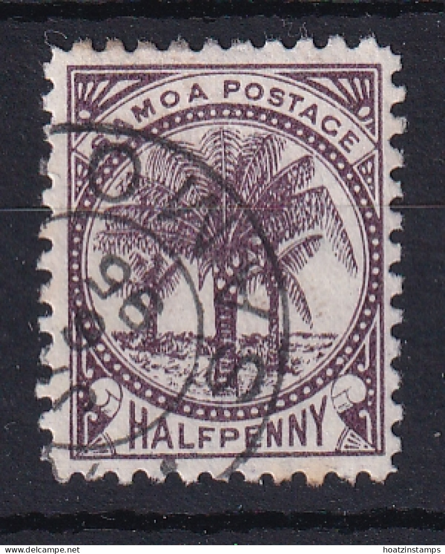 Samoa: 1886/1900   Palm Trees  SG57b    ½d    Blackish Purple  [Perf: 11]    Used - Samoa (Staat)