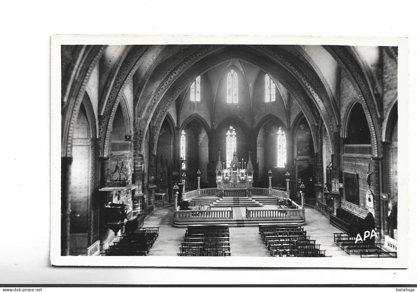 CPA PHOTO DPT 09 MIREPOIX , LE CHOEUR ET L ABSIDE DE LA CATHEDRALE ST MAURICE - Mirepoix