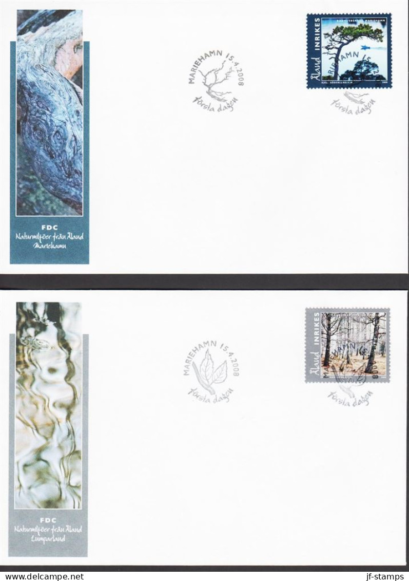 2008. ÅLAND. Landscapes In Complete Set On FDC.  (Michel 292-293) - JF544691 - Aland