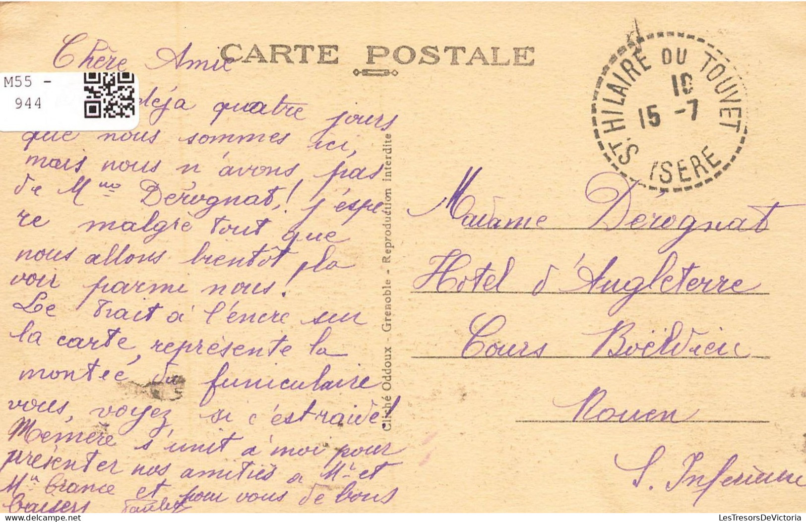 FRANCE - Saint Hilaire Du Touvet - Vue Sur Le Funiculaire - Carte Postale Ancienne - Saint-Hilaire-du-Touvet