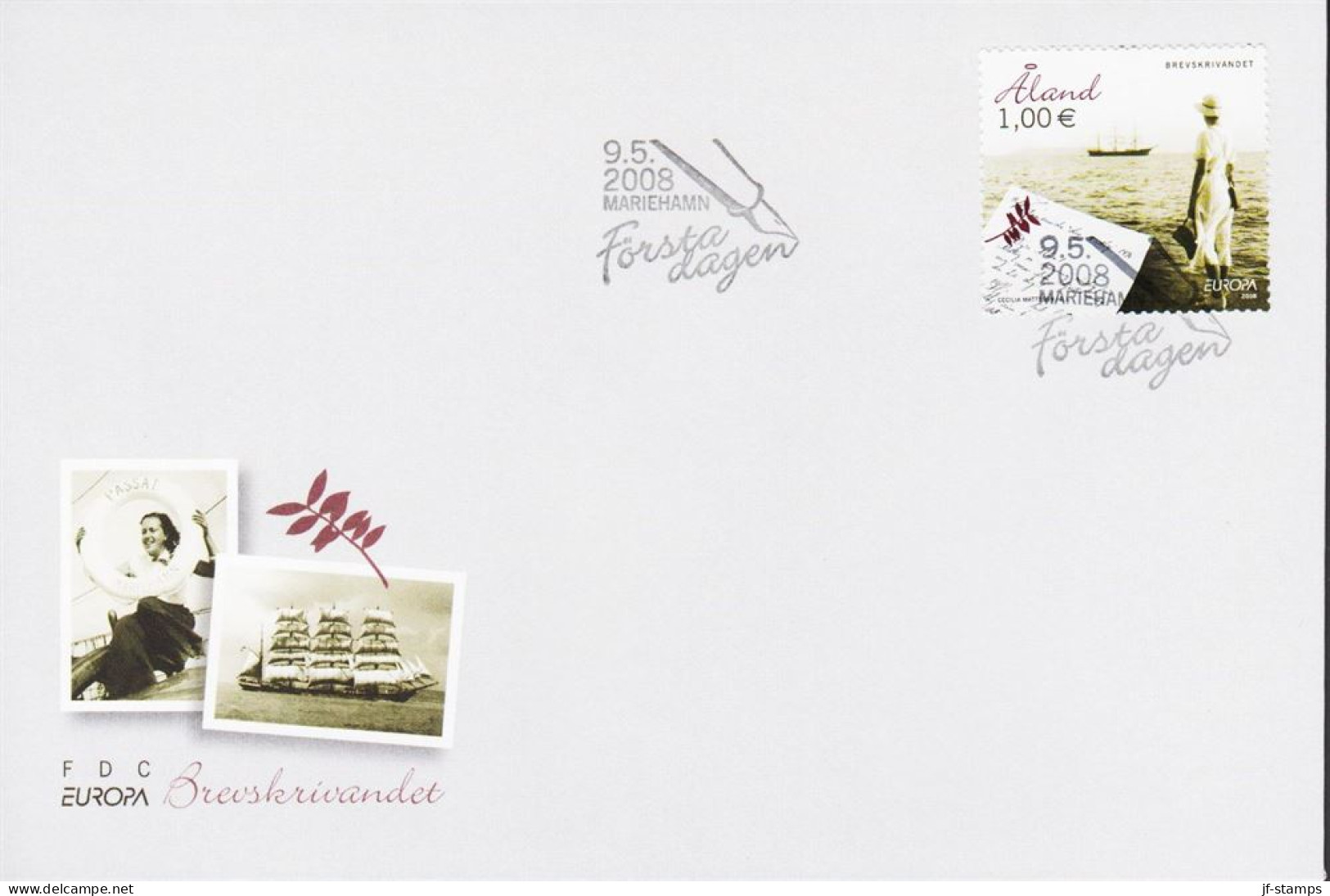 2008. ÅLAND. Europa The Letter On FDC.  (Michel 294) - JF544696 - Ålandinseln