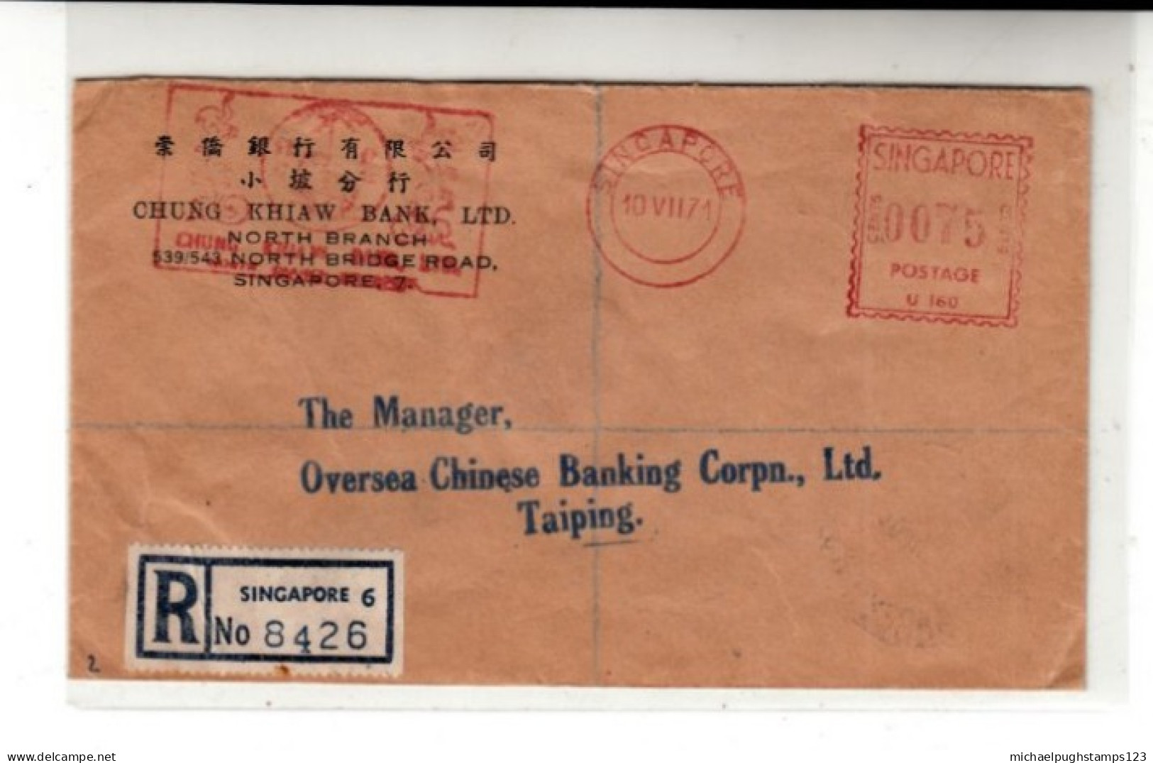 Singapore / Advertising Meter Mail / Perak - Singapur (1959-...)