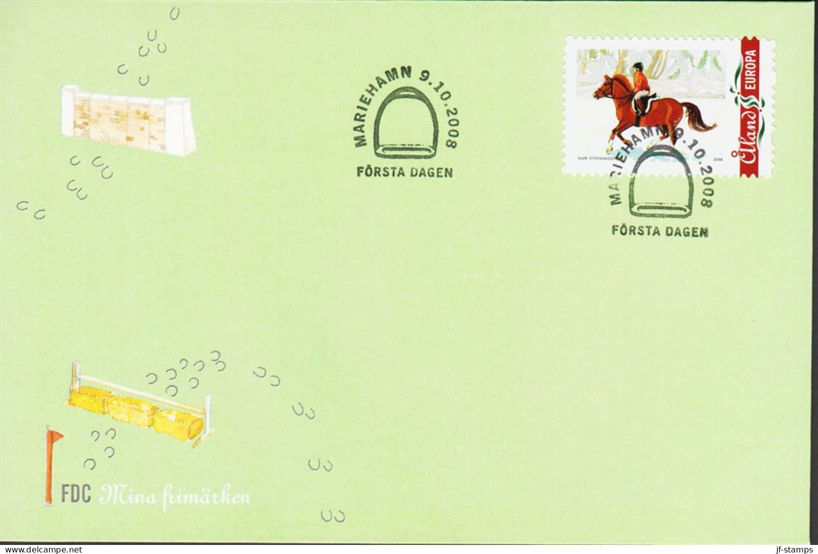 2008. ÅLAND. MY STAMP Horse Motive On FDC.  (Michel 302) - JF544707 - Aland