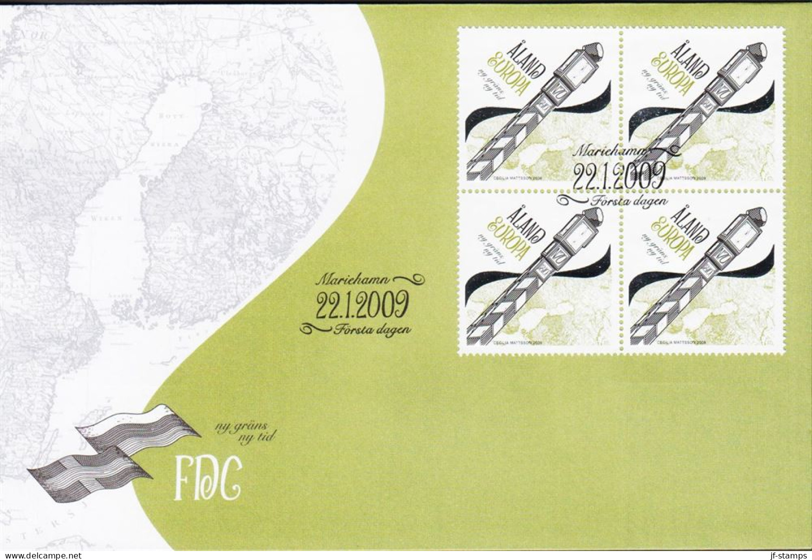 2009. ÅLAND. EUROPA In 4block On FDC.  (Michel 304) - JF544712 - Aland