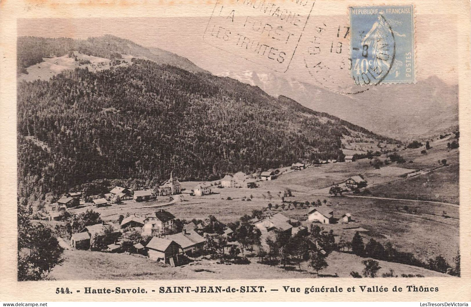 FRANCE - Saint Jean De Sixt - Vue Générale De La Ville Et La Vallée De Thônes - Carte Postale Ancienne - Saint-Jean-de-Sixt