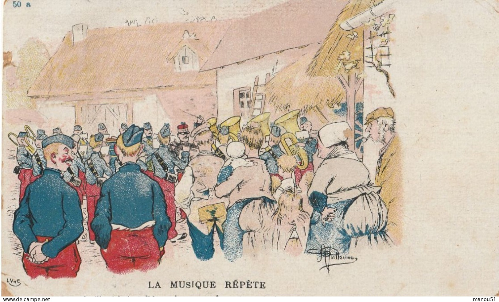 MILITARIA Humoristique - Illustrateur GUILLAUME ; La Musique Répète - Humour