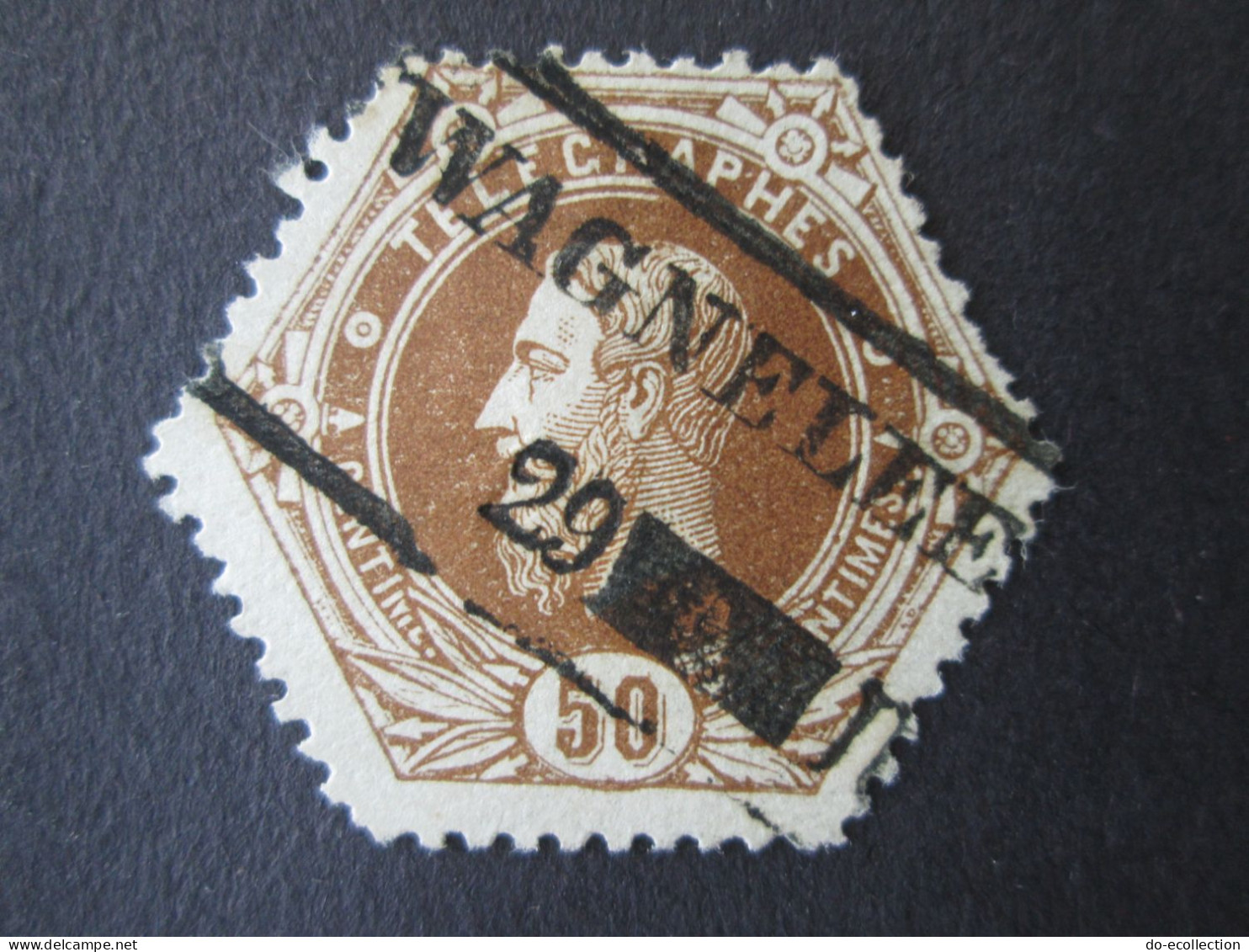 BELGIQUE Timbre Télégraphe 1871 50c WAGNELEE Leopold II Belgie Belgium Timbre Stamp - Telegraph [TG]
