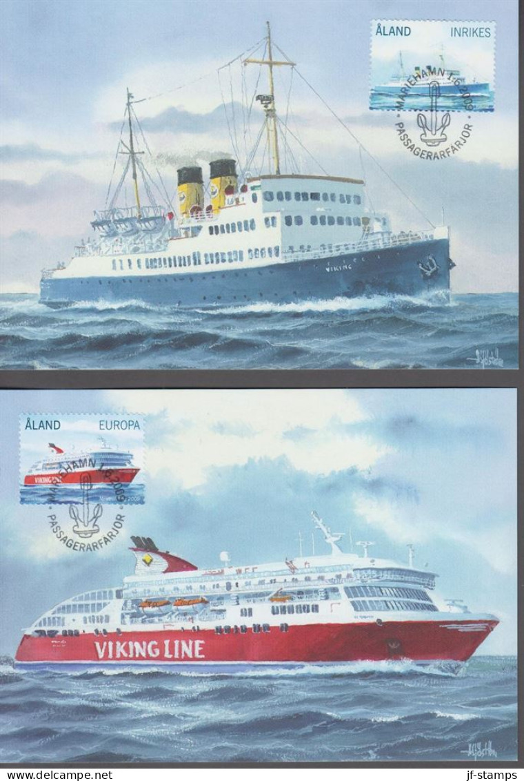 2009. ÅLAND. INRIKES + EUROPA Complete Set Ships Viking And VIKING LINE On MAXICARDS FDC.... (Michel 312-313) - JF544722 - Aland