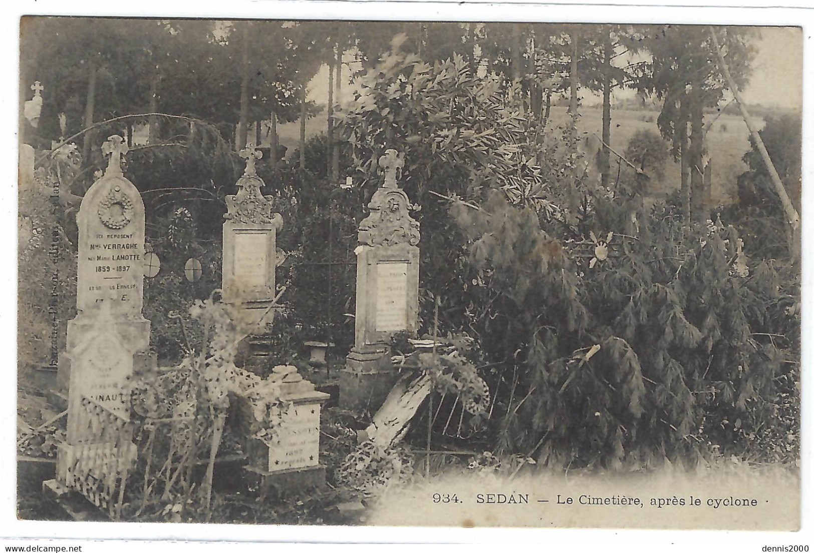 SEDAN (08) - Le Cimetière, Après Le Cyclone - Ed. Suzaine-Pierson - Sedan