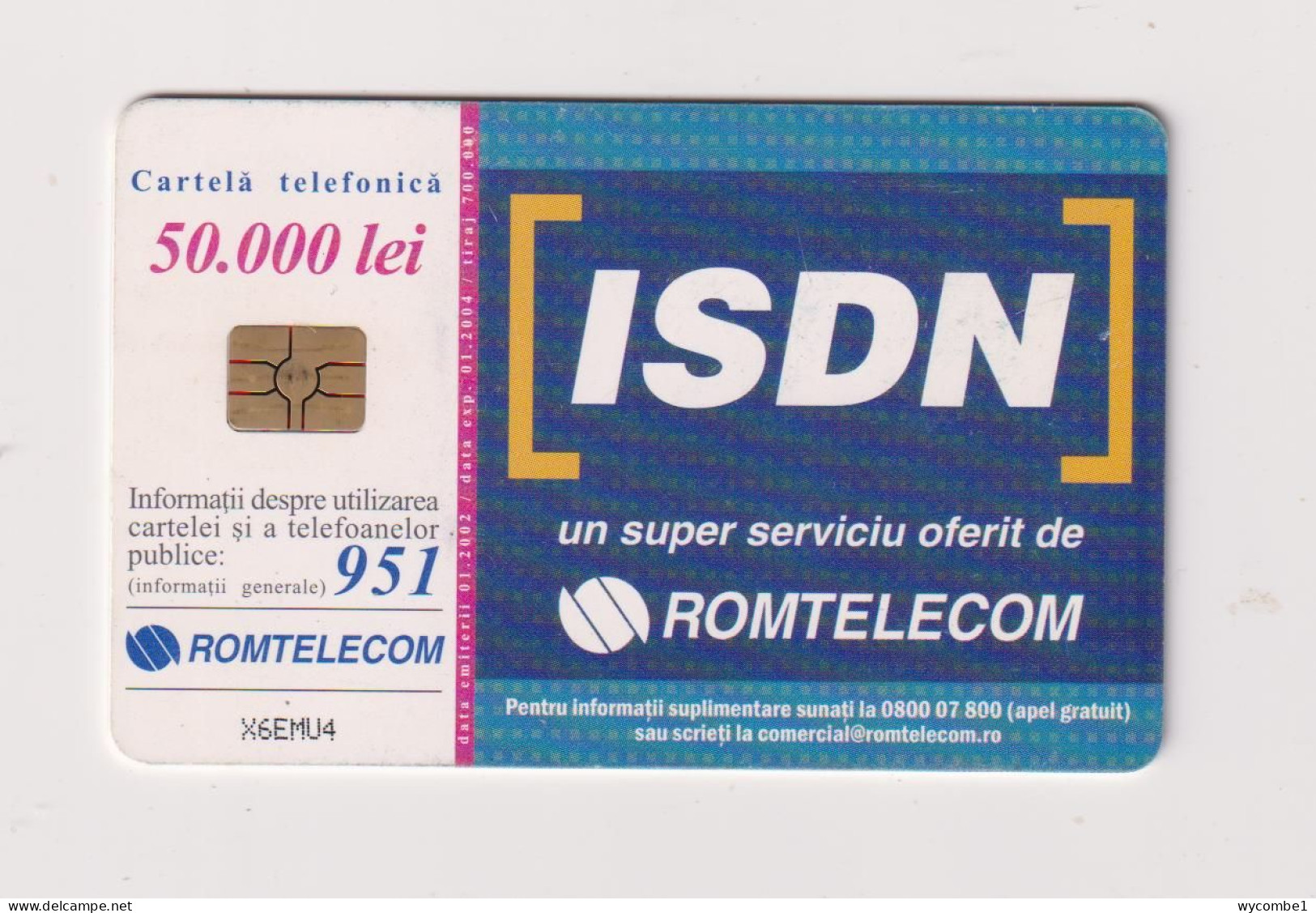 ROMANIA - ISDN Chip  Phonecard - Roemenië