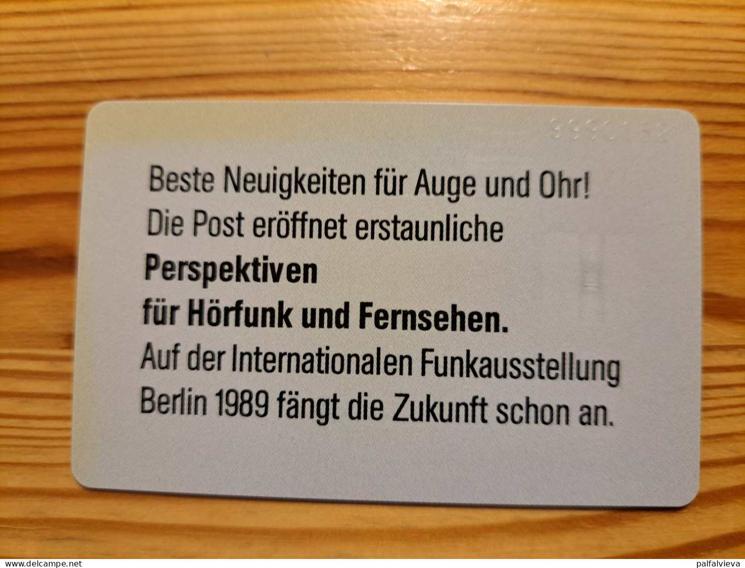 Phonecard Germany W 07.89. 10.000 Ex - W-Series: Werbekarte Der Dt. Bundespost