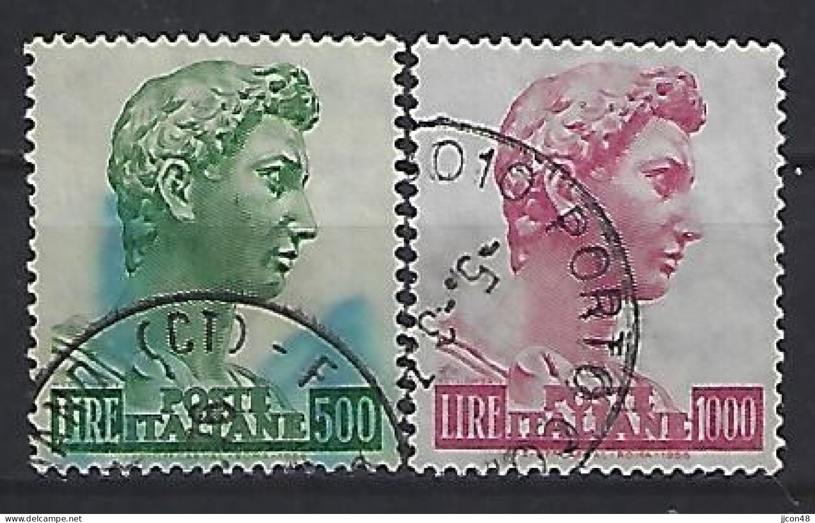 Italy 1957-74  San Giorgio (o) Mi.981 Y A + 982 Y C - 1946-60: Oblitérés